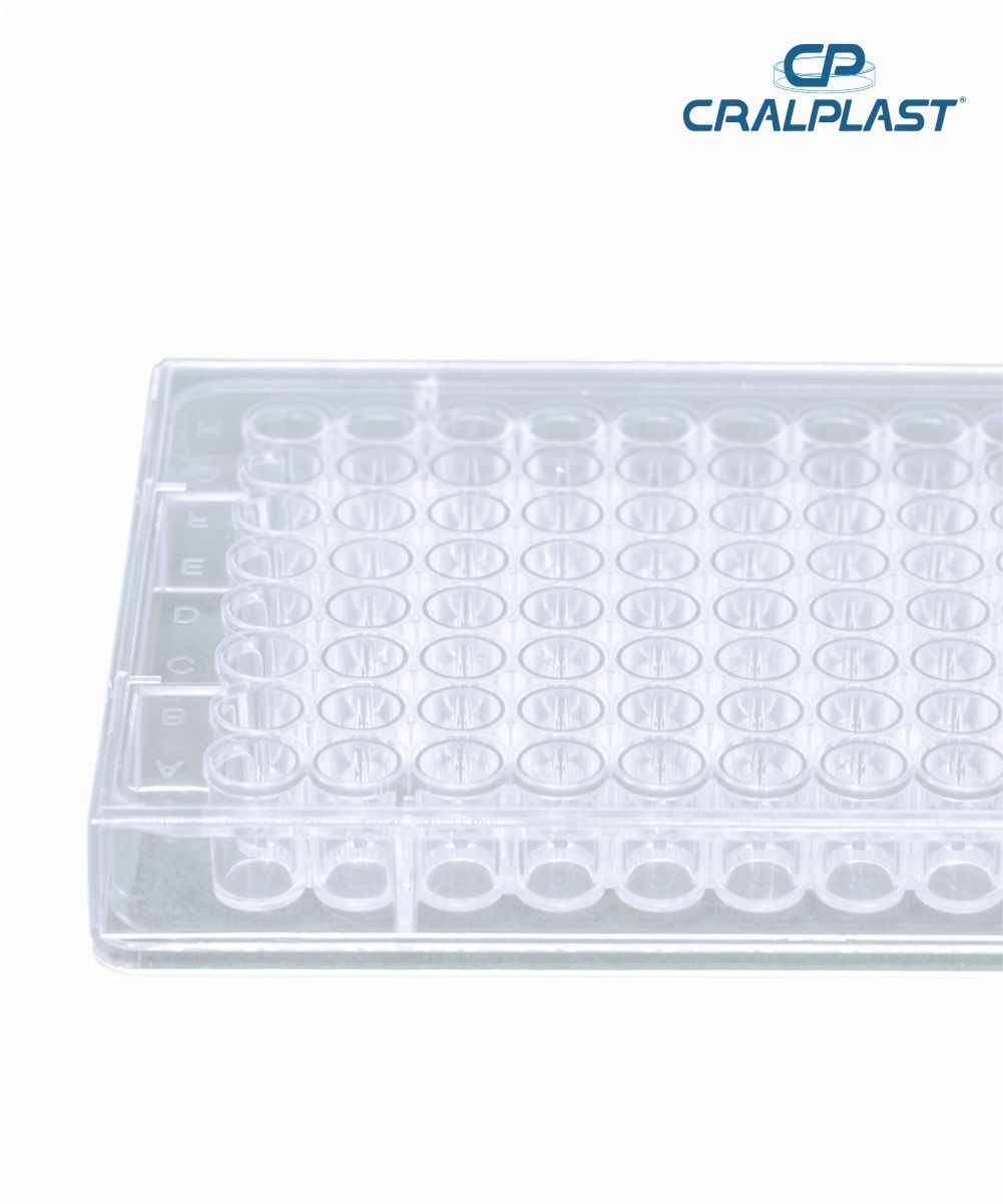 Microplaca fundo Chato estéril individual